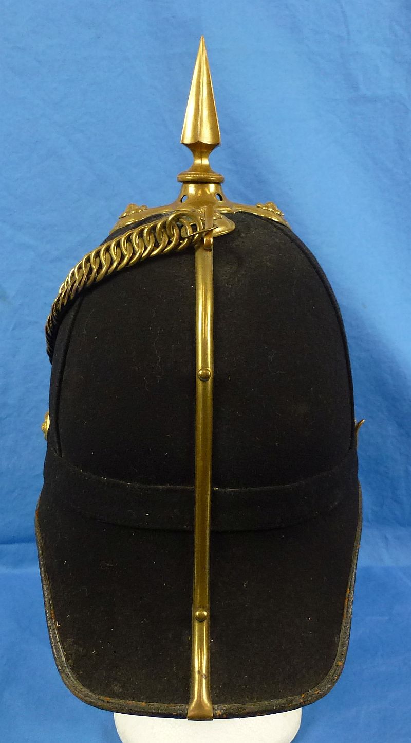 British Edwardian Period Northamptonshire Regiment Officer's Home Service Helmet - Image 4