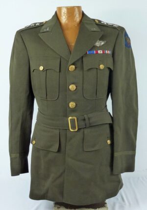 Named WWII Tunic of USAAF Lieut Gen'l George C. Kenney with Navy Relief Fund Auction - Signature Card