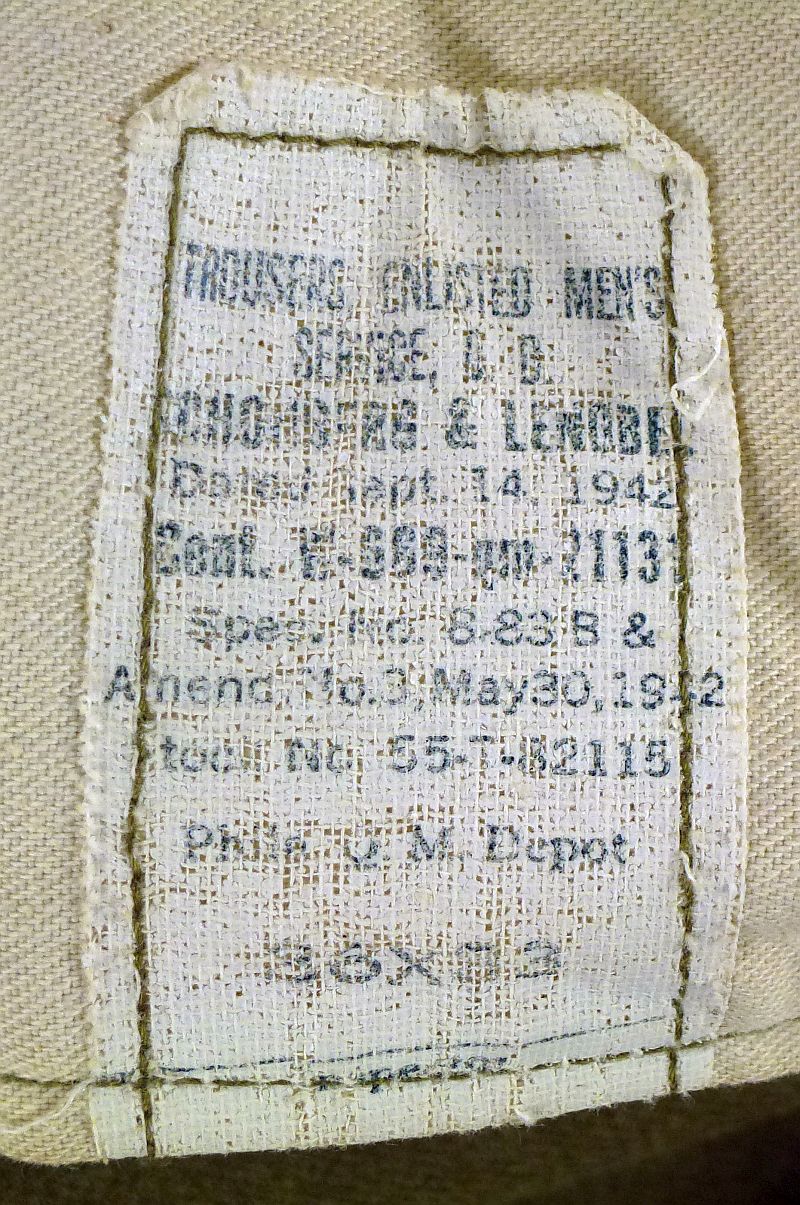 WWII U.S. Army EM/NCO Trousers Size 38 x 33 - Image 6