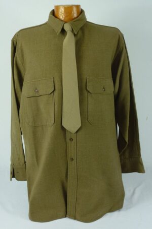 WWII U.S. Army EM/NCO Wool Shirt and Necktie