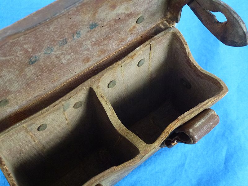 1943 Dated Japanese Rubberized Canvas Ammunition Pouch - Image 4
