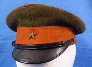 Named WWII Japanese Army Officer Visor Cap