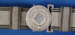 SS / Police Officer Dress Brocade Belt with Police Buckle and RZM Tag