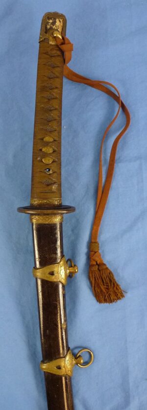 December, 1941 Dated Signed Japanese Navy Officer Kai Gunto Sword with Knot
