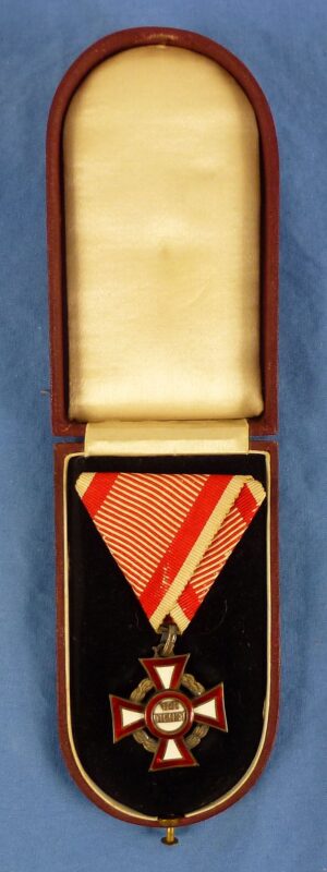 Cased Imperial Austrian Military Merit Cross