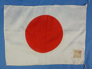 Small WWII Japanese National Flag with Wartime Price Control Tag