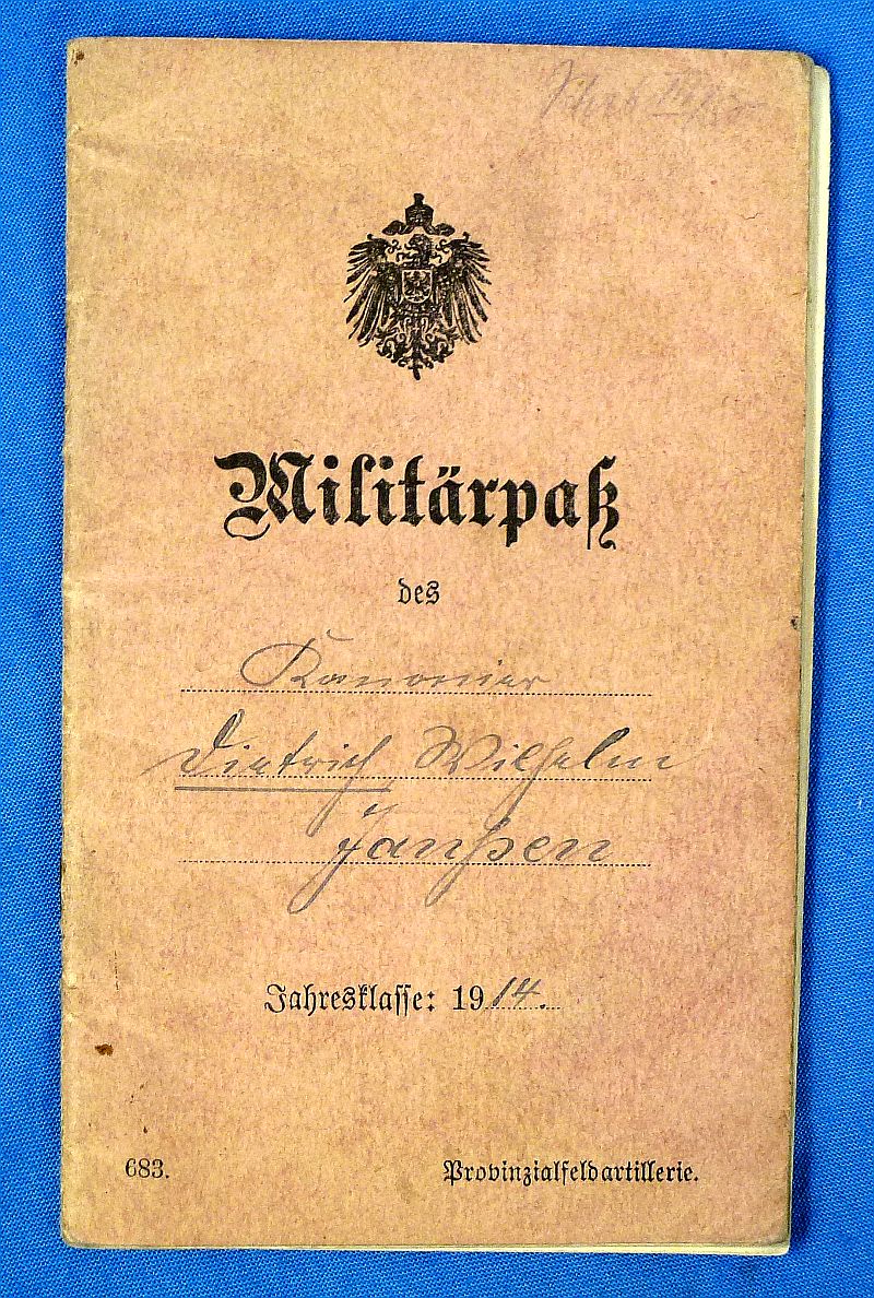 WWI Imperial German Artillery Soldier's Militarpass, Photographs, and Unit History Group - Image 4