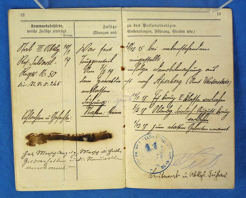 WWI Imperial German Artillery Soldier's Militarpass, Photographs, and Unit History Group - Image 10