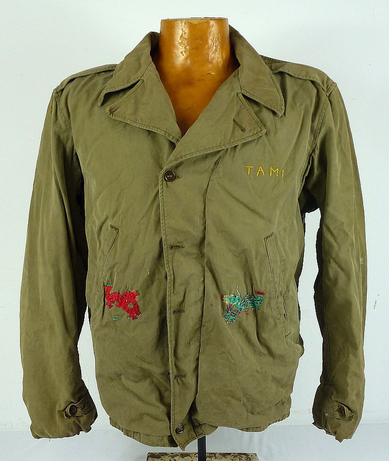 WWII Model 1941 Field Jacket with "Korean Occupation 1946-47" Embroidery - Image 3