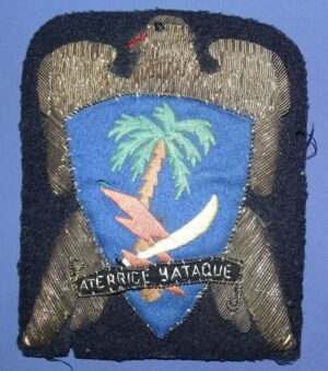 WWII Identified 551st Parachute Infantry Battalion Bullion Pocket Patch - Ex Les Hughes Collection