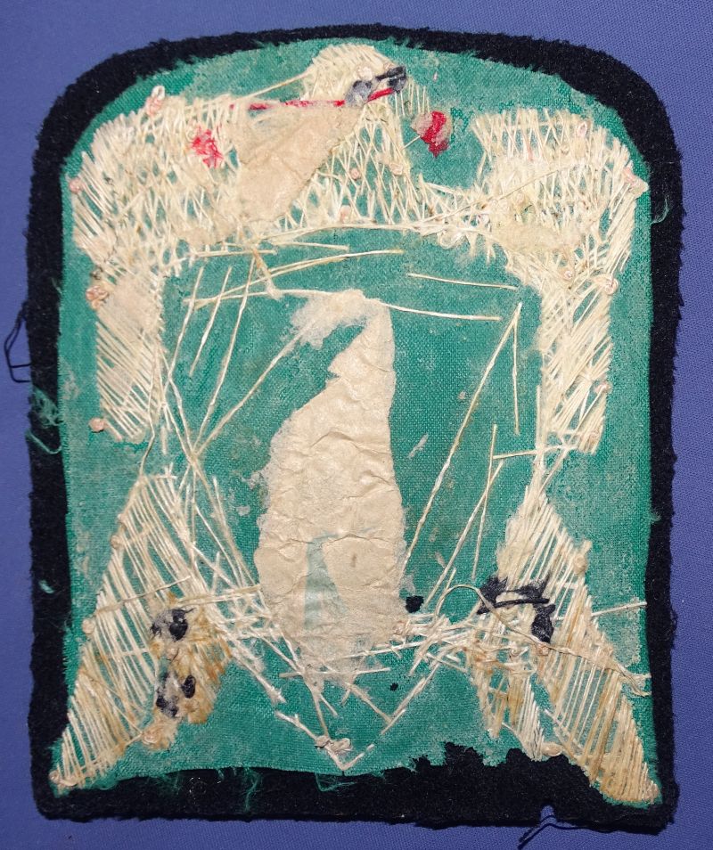 WWII Identified 551st Parachute Infantry Battalion Bullion Pocket Patch - Ex Les Hughes Collection - Image 3