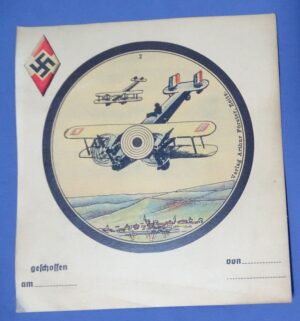 Hitler Youth Marksmanship Target with French Biplanes