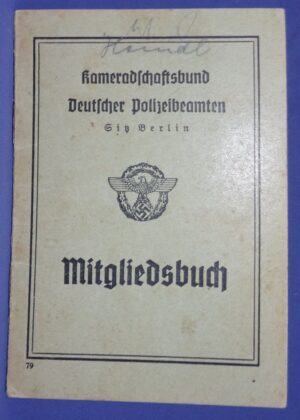 WWII German Police Mitgliedsbuch