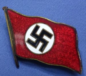 Early NSDAP Supporter Enamel Flag Badge