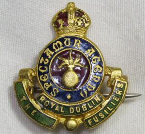 The Royal Dublin Fusiliers Enamel Badge