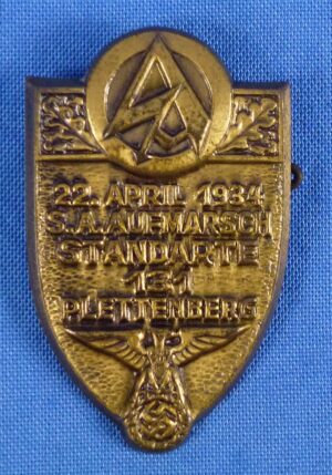 1934 S.A. Aufmarsch Standarte 131 Plettenberg Tinnie