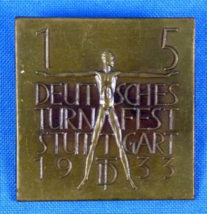 1933 Stuttgart “Deutsches Turnfest” (“German Gymnastics Festival”) Badge