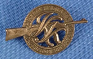 Deutscher Schutzenbund German Shooting Association Bezirks Meister Badge - District Champion