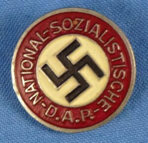 Painted NSDAP Membership Badge RZM M1/17 (F. W. Assmann)
