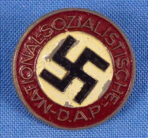 Painted NSDAP Membership Badge RZM M1/120 (Wilhelm Deumer)