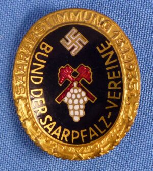 Third Reich Bund Der Saarpfalz – Vereine Gold Honor Badge