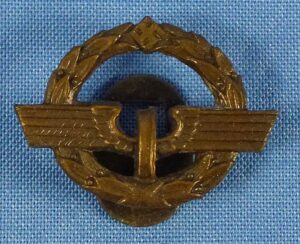 World War II German Reichsbahn Female Staff Bronze Service Buttonhole Badge