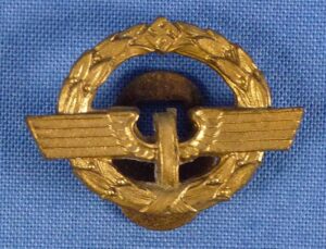 World War II German Reichsbahn Female Staff Gold Service Buttonhole Badge