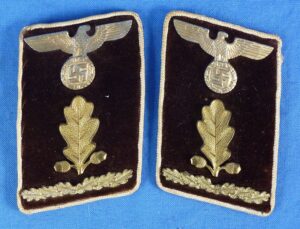 Pair NSDAP Kreisleitung Oberabschnittsleiter Collar Tabs