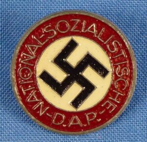 Painted NSDAP Membership Badge RZM M1/146 (Anton Schenkis Nachf.)