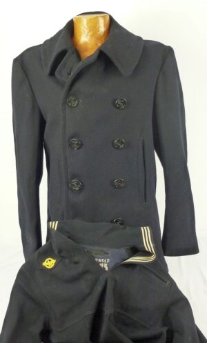 Named WWII Peacoat and Jumper with Extensive Chinese Embroidery of a Crewman of the U.S.S. Nashville - “Yangtze Patrol”