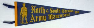 1941 North & South Carolina Army Maneuvers Pennant