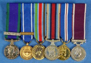 British Six Place Miniature Medals Bar