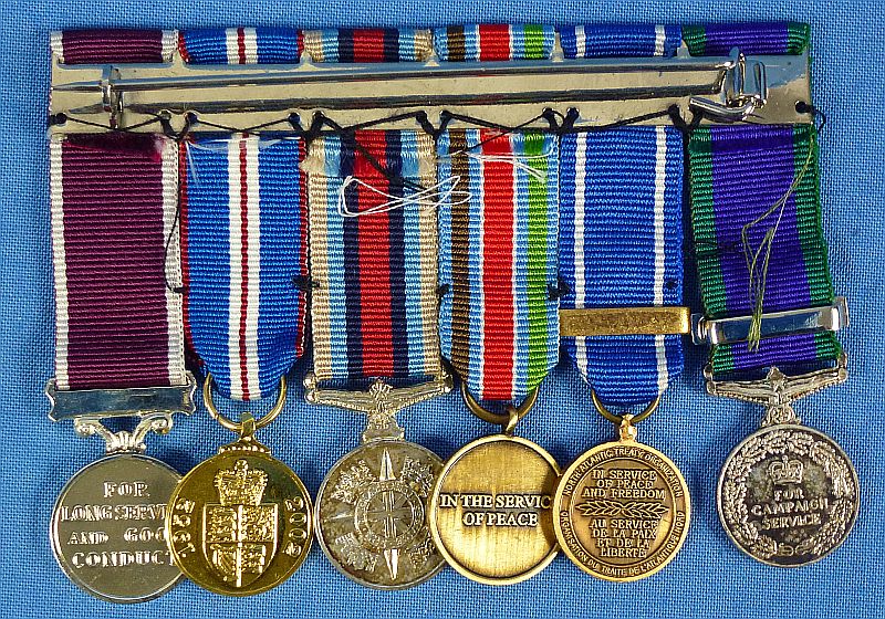British Six Place Miniature Medals Bar - Image 2