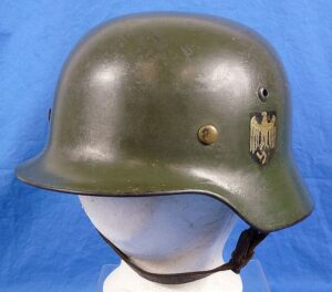 Single Decal Army M35 Helmet with Period Overpaint by Sachsishe Emaillerwerke