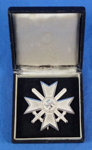 Excellent Cased War Merit Cross First Class with Swords in Tombac Marked "62" (Kerbach & Oesterhelt of Dresden)