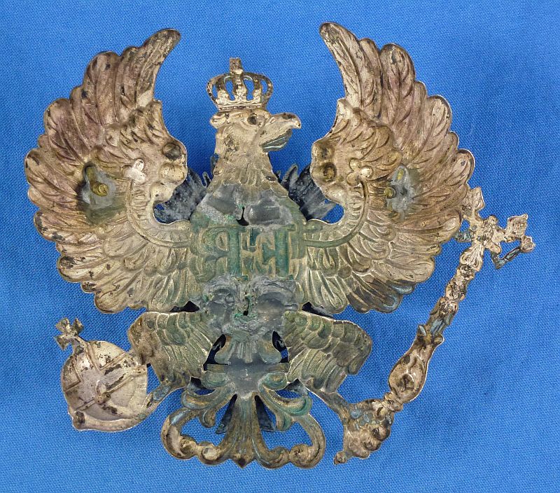 Imperial Reuss Reserve Officer Pickelhaube Helmet Front Plate - Image 3