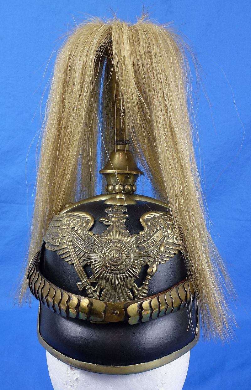 Imperial Prussian Model 1871 Garde Pickelhaube with Parade Plume - Image 2