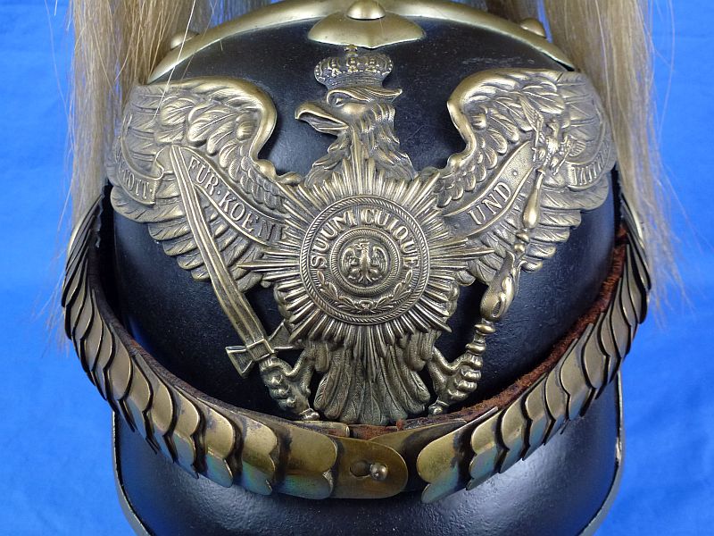 Imperial Prussian Model 1871 Garde Pickelhaube with Parade Plume - Image 3