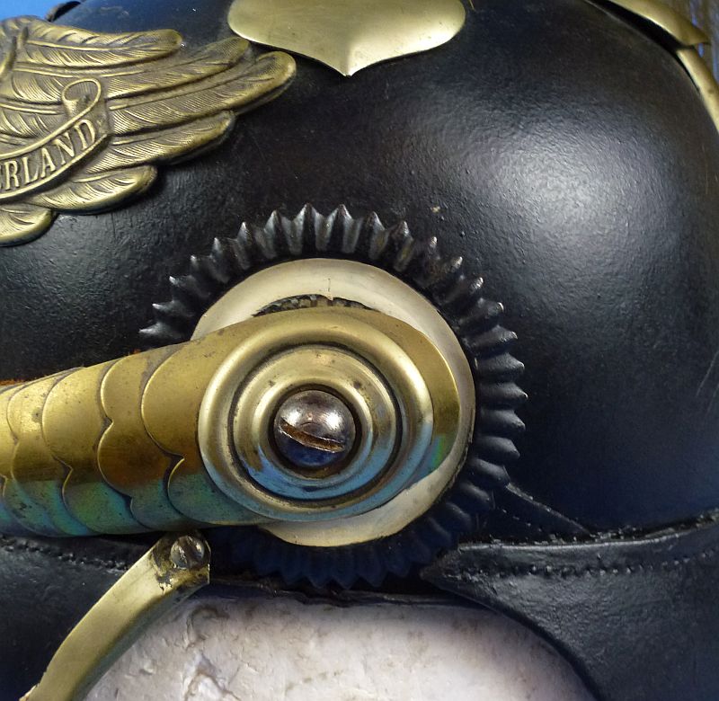 Imperial Prussian Model 1871 Garde Pickelhaube with Parade Plume - Image 9