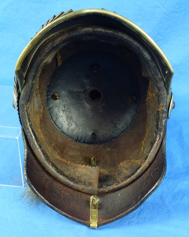 Imperial Prussian Model 1871 Garde Pickelhaube with Parade Plume - Image 11