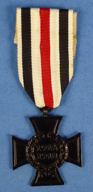 WWI Next of Kin Hindenburg Front Fighter Honor Cross by C.E. Junker