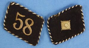 Allgemeine SS Standarte 58 Scharfuhrer Collar Tab Set