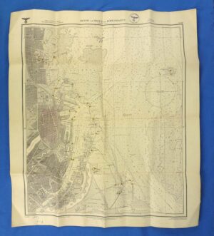 WWII Kriegsmarine Nautical Map of Copenhagen Harbor