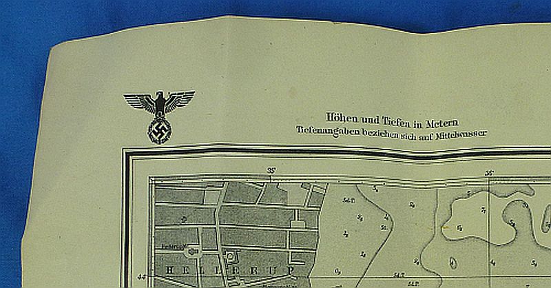 WWII Kriegsmarine Nautical Map of Copenhagen Harbor - Image 2