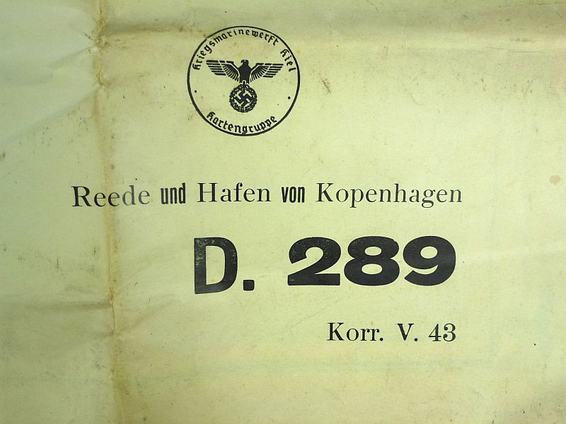WWII Kriegsmarine Nautical Map of Copenhagen Harbor - Image 6