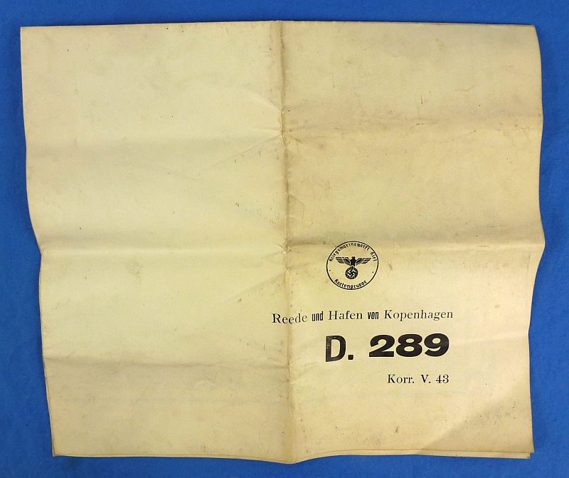 WWII Kriegsmarine Nautical Map of Copenhagen Harbor - Image 8