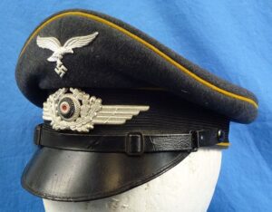 WWII Luftwaffe EM/NCO of Flight or Paratroops Visor Cap