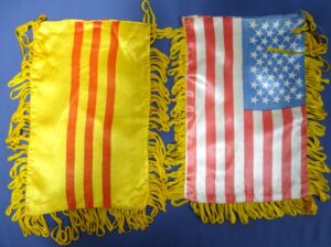 Pair of Vietnam War Desk Flags