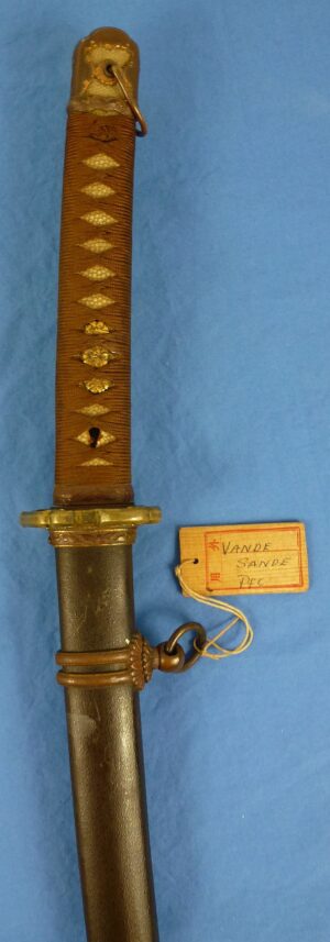 WWII Shin Gunto Japanese Army Officer Sword with Named Capture Tag
