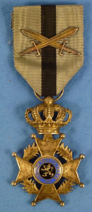 Belgium WWI Order of Leopold II Knight Grade with Swords